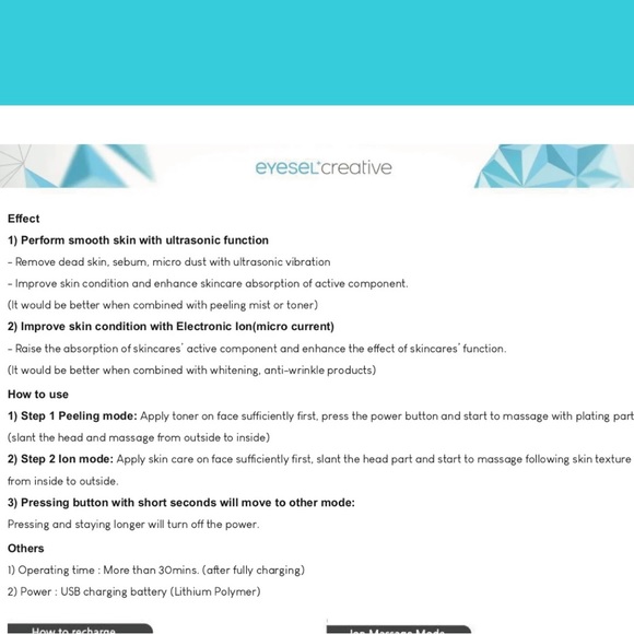 NEW Clensure K-BEAUTY Galvanic Ion Water Peeling Device - Picture 11 of 16